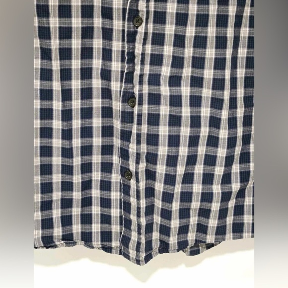 Billy Reid Plaid Blue and Gray Men’s Standard Button Down Size XL - Picture 6 of 7